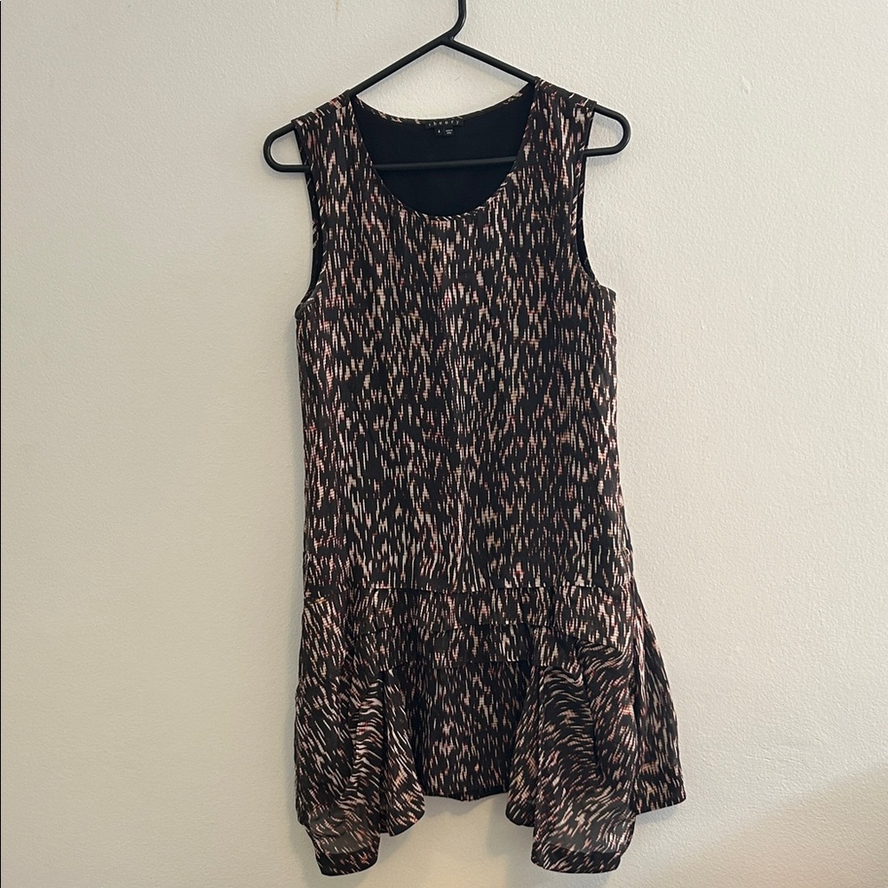 Theory Black and Pink Mini Dress